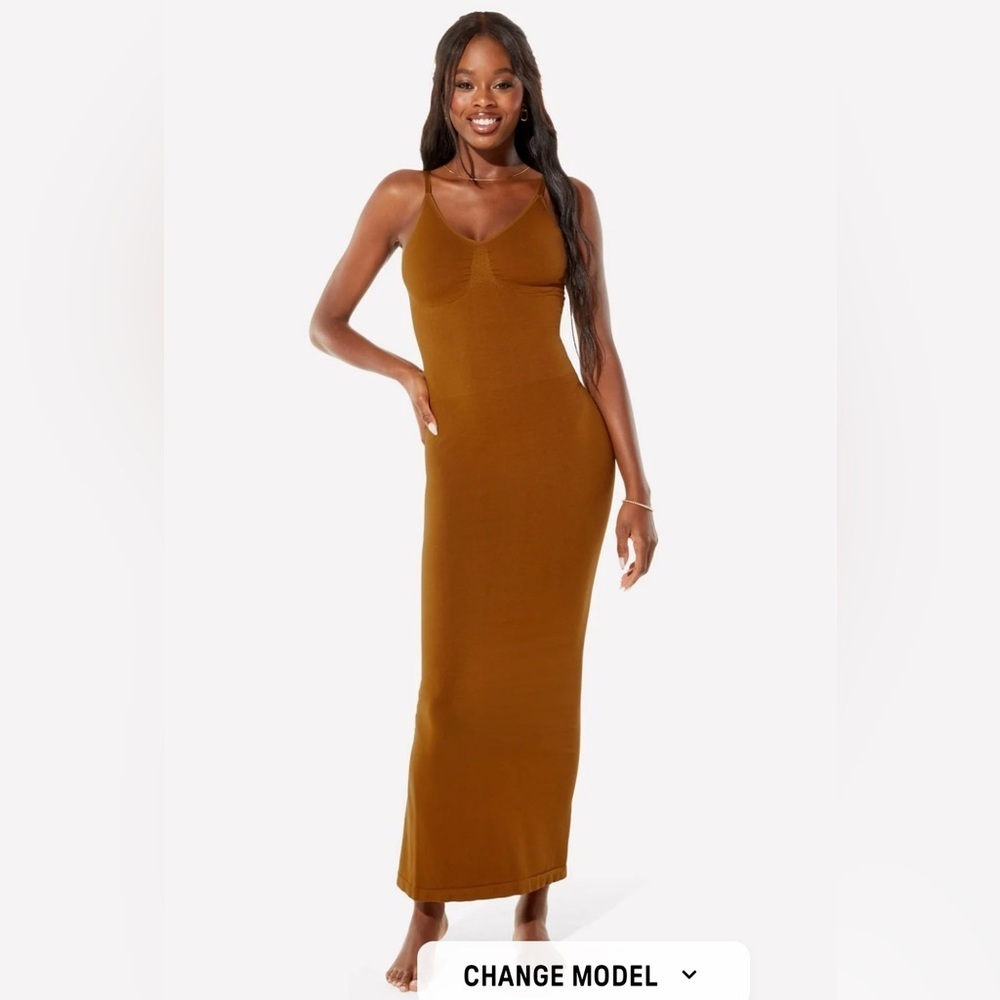 Yitty Smooth As Hell Shaping Maxi Dress medium bangin brown